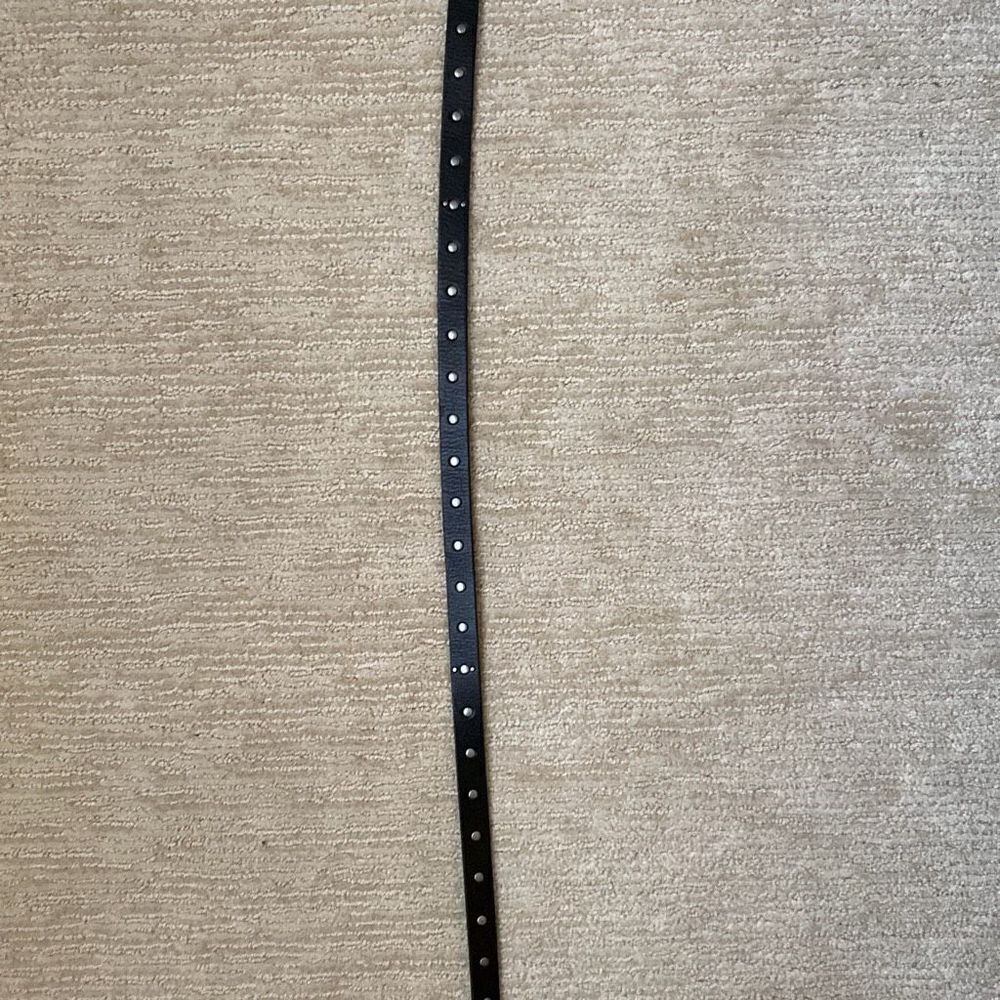 Women’s EDC Black Leather Belt with Silver Accents - Picture 5 of 6